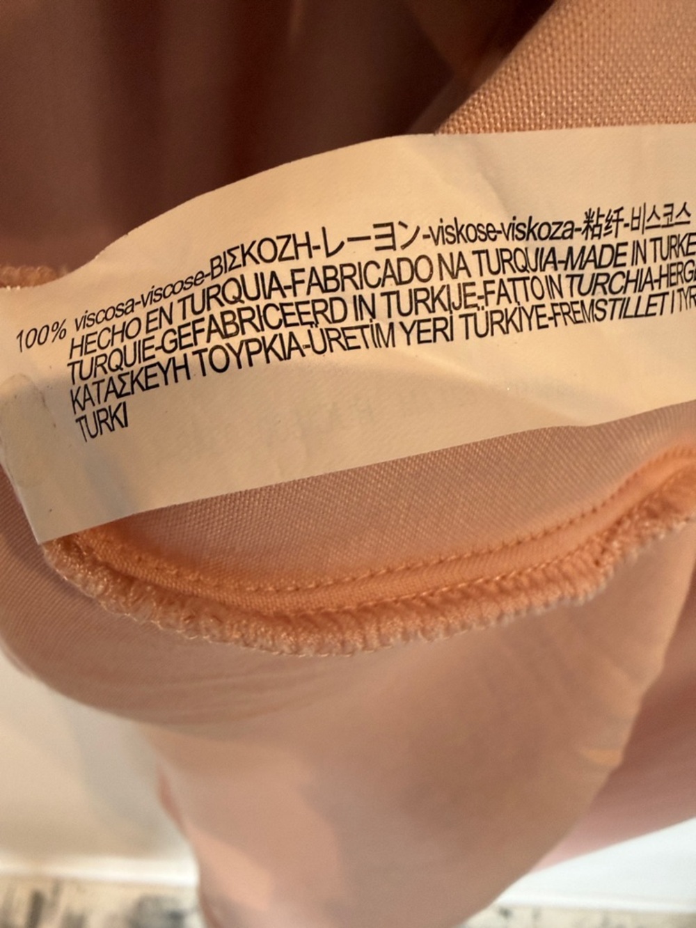 Zara Dusty Pink Maxi Dress with Striped Neck Trim - Picture 9 of 10